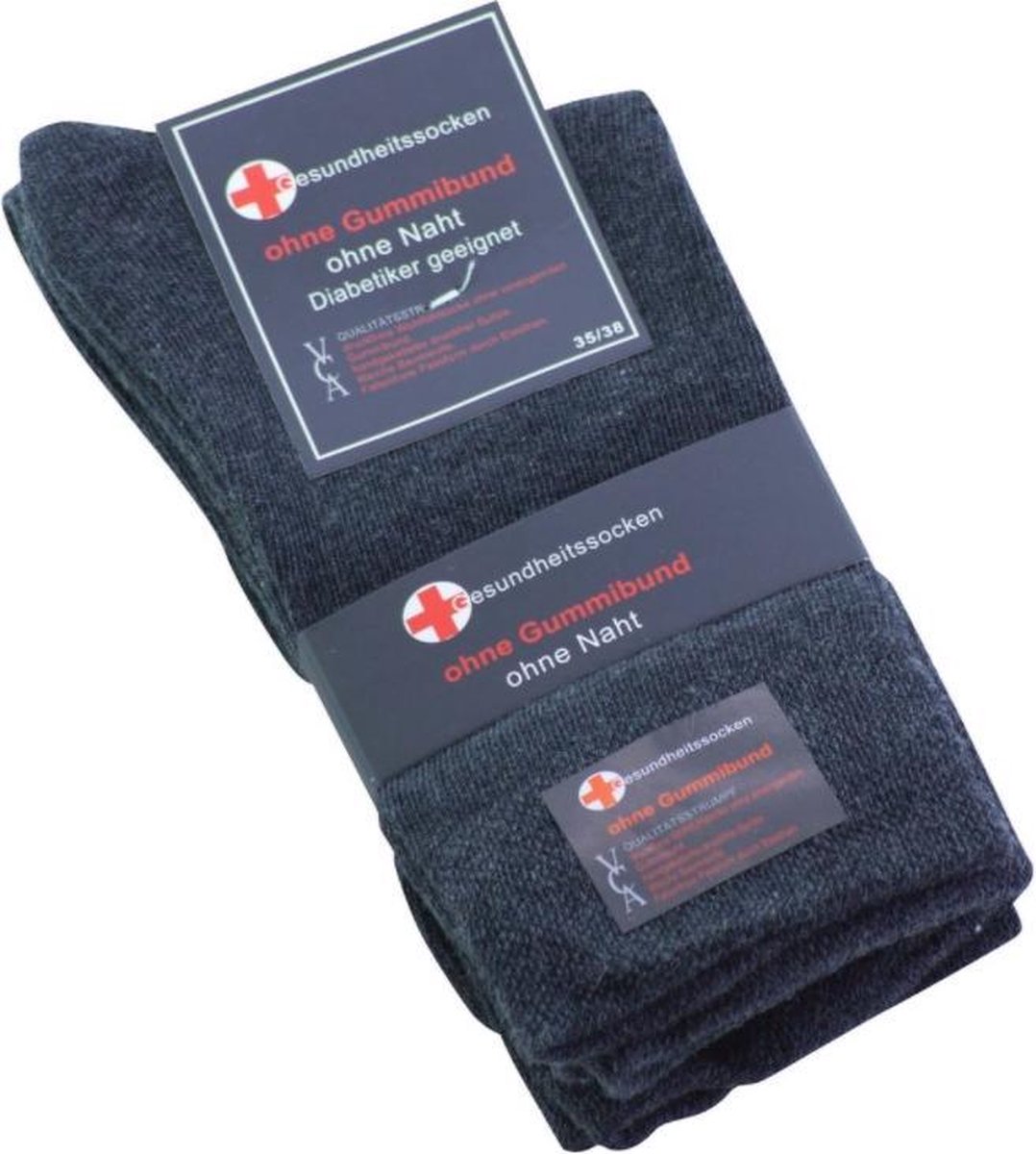 Sok - 3 Paar Medische Sokken Naadloos Kleur Grijs Maat 39/42 - Sokken voor voetproblemen, medische sokken, diabetes sokken, sokken voor oedeem of reuma