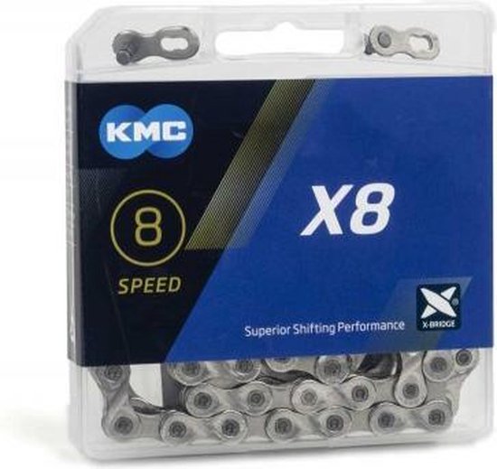 KMC Zilveren fietsketting - 6/7/8-speed - 114 schakels - Anti-roest - MTB & Race van KMC — afbeelding 5