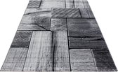 Modern laagpolig vloerkleed Parma - zwart 9260 - 120x170 cm