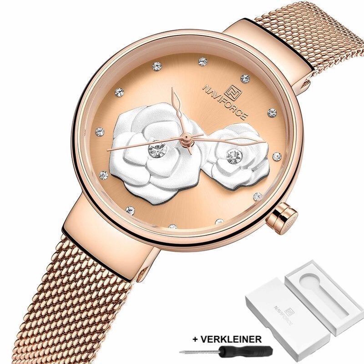 Naviforce - Horloge Dames - Cadeau voor Vrouw - 32 mm - Rosé