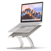 LifeGoods Ergonomische Laptop Standaard Verstelbaar 10 tot 17 inch Aluminium Zilver