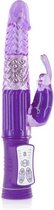Glamy Line Rose - Vibrator - Met Rabbit en Bewegende Kralen - 22 x 3cm - Paars