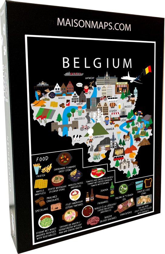 Puzzel van België | 1000 stukjes | 68x48 cm | Familiepuzzel | Jigsaw |  Legpuzzel |... | bol.com