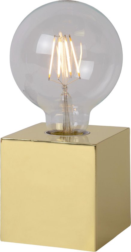 Lucide CUBICO - Tafellamp - Ø 9,5 cm - LED - E27 - 1x5W 2700K - Goud