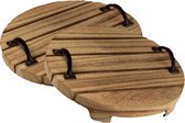 Duo Pack - tapasplank - serveerplank - borrelplank - dienblad - serveerplateau - hout - 30cm