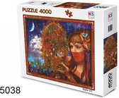 Puzzle KS, art numérique : Son conte de fées papillon, 4000 pièces