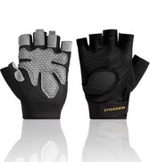 Fitnessim - MAAT S Sporthandschoenen ( ZWART )- Sportgloves - fitness handschoenen - grip gloves - unisex - katoenen sporthandschoenen - sporthandschoenen