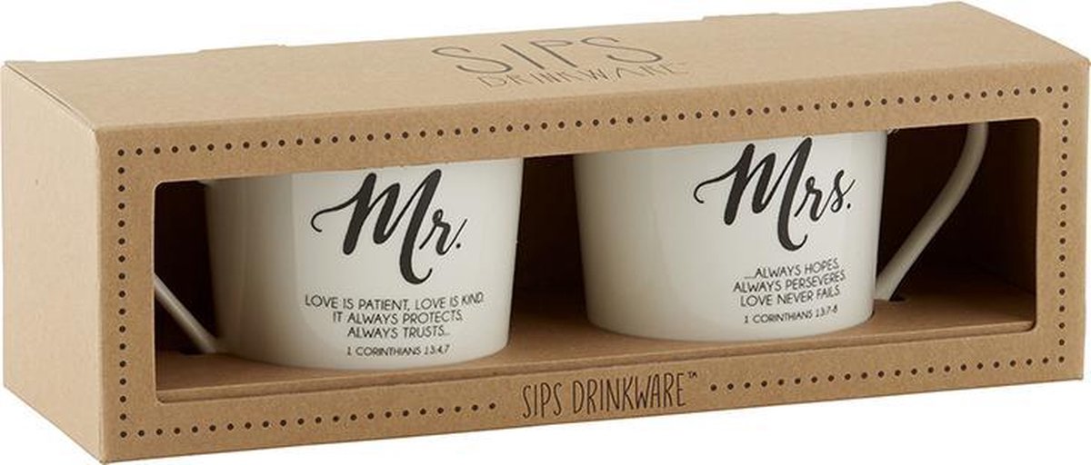 Koffiemok - Cafe Mug Set Mr & Mrs