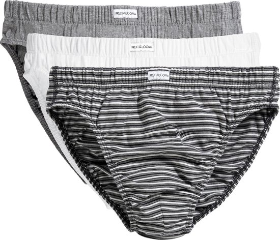 Culotte classique Fruit of the Loom homme (lot de 3) (rayure noire)