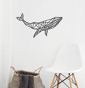Drart - Metalen Walvis 77 cm x 44 cm - metalen wanddecoratie - metal whale