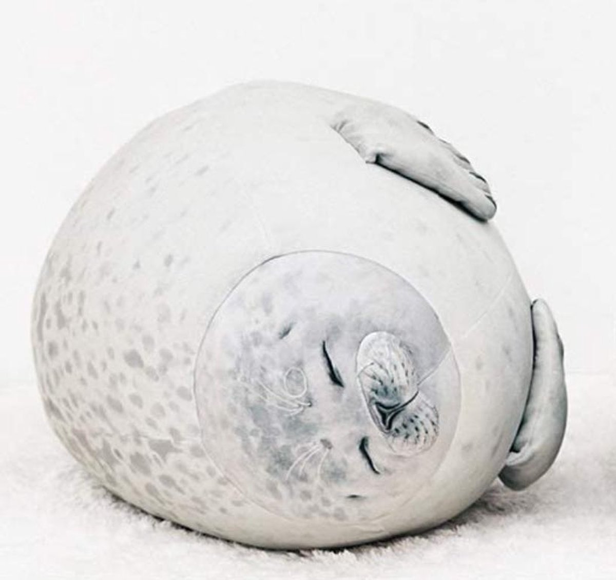 60cm Seal Kussen, Chubby Blob Seal Kussen Cute Seal Knuffeldier Katoen Pluche Speelgoed Kussen Compatibel Met Tafel Soft Seal Knuffel Kussen Bac Beige 40cm