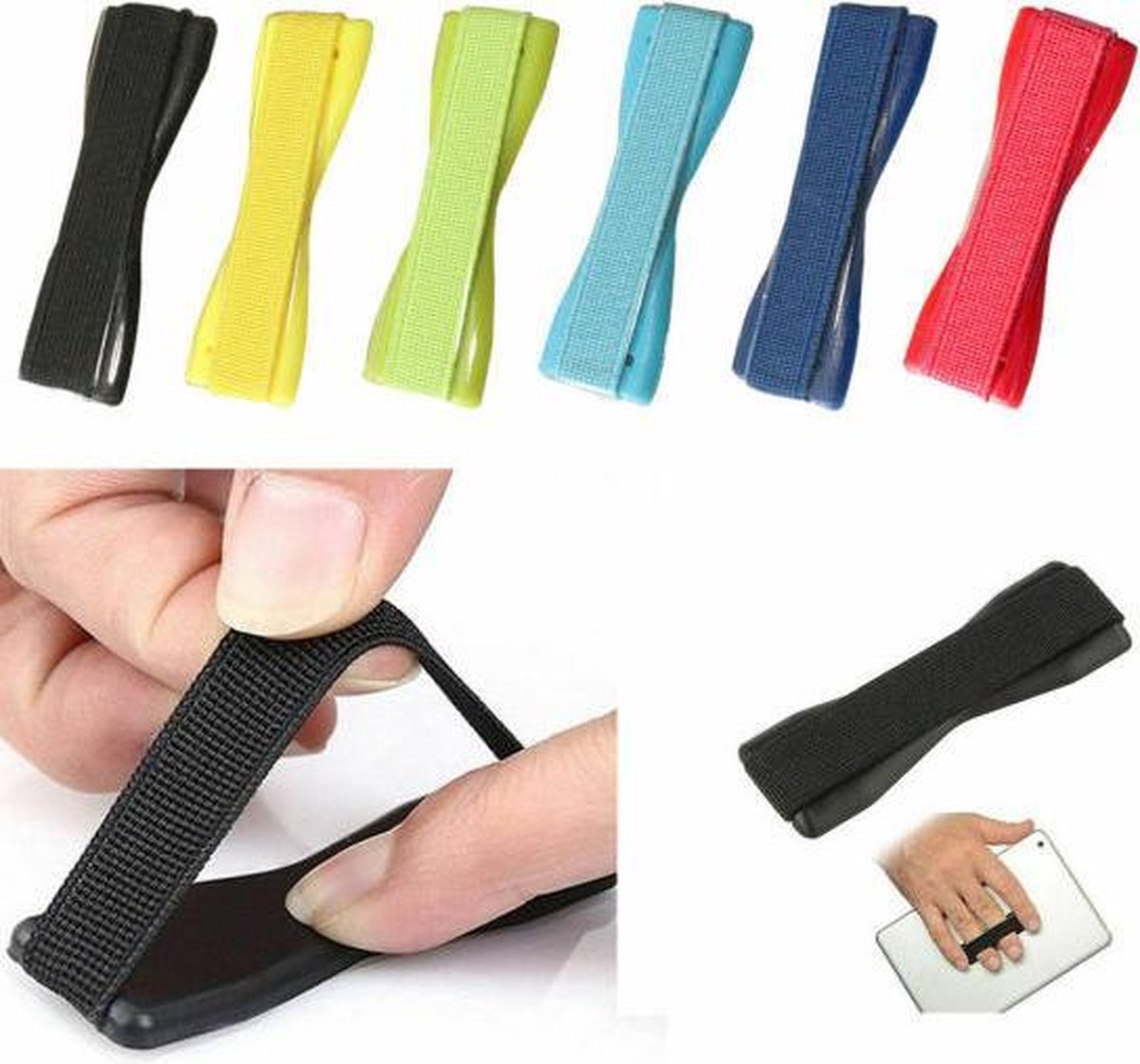 MW Sling grip Smartphone anti-slip greep - Universele ring vinger telefoon houder - Elastische Band - goud