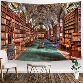 Ulticool - Bibliotheek Boeken Bibliotheekkast Library - Wandkleed - 200 x 150 cm - Groot wandtapijt - Poster