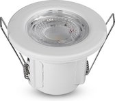 LED Spot - Inbouwspot - Viron Cunvi - 5W - Waterdicht IP65 - Dimbaar - Helder/Koud Wit 6400K - Mat Wit - Aluminium - Rond - SAMSUNG LEDs - BSE