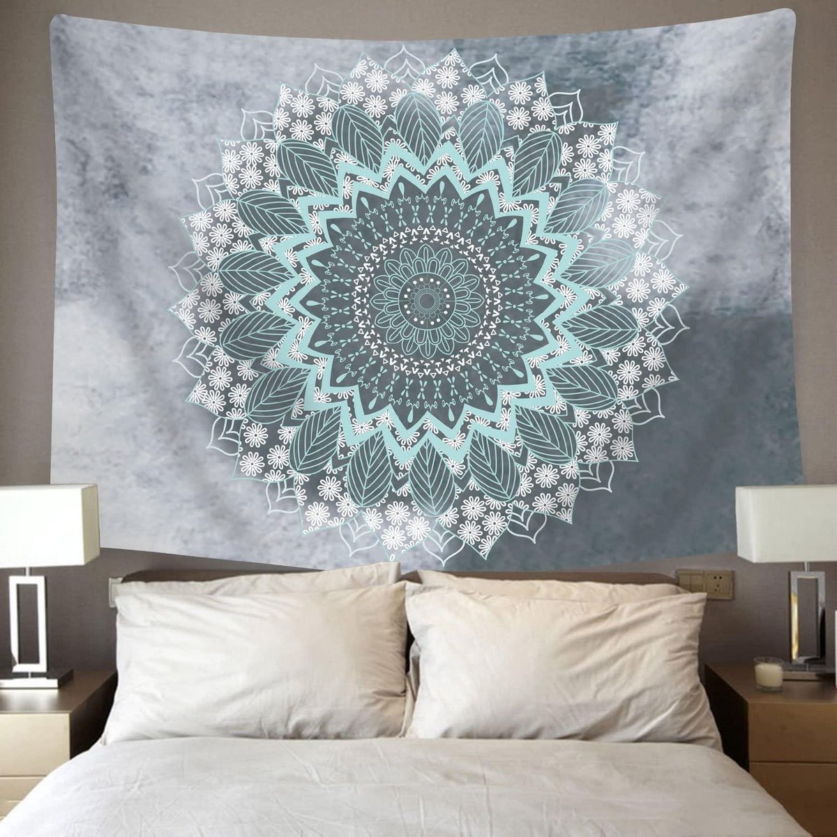 Wandkleed - Wanddoek - Stadskaart - België - Oostende - Paars - 180x120 cm