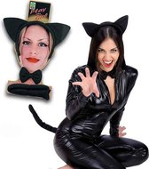 Carnival Toys Verkleedaccessoires Kitten Dames Zwart 3-delig
