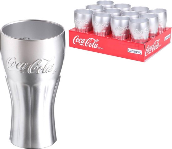Luminarc Coca Cola Longdrinkglas - Zilver metallic - 37 cl
