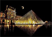 Kras Tekening Groot "Colorful City" Louvre (41x29cm) | Krastekening Museum Parijs Frankrijk | Krastekeningen pakket | Scratch Art / Painting | Kraskaarten | Krasfolie