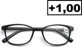 Cosy @ Home Leesbril Zwart +1.00 - Dames - Heren - Leesbrillen - Trendy - Lees bril - Leesbril met sterkte - Makkelijk - Voordeel - Met sterkte +1.00