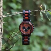 Geschenkset houten horloge + armband | cadeauset houten herenhorloge