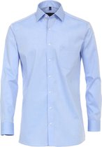 CASA MODA modern fit overhemd - mouwlengte 7 - lichtblauw - Strijkvriendelijk - Boordmaat: 43