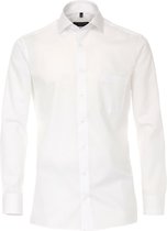 CASA MODA comfort fit overhemd - wit twill - Strijkvrij - Boordmaat: 50