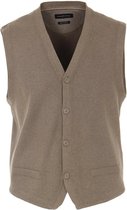 CASA MODA mouwloos heren vest katoen - beige -  Maat: XXL