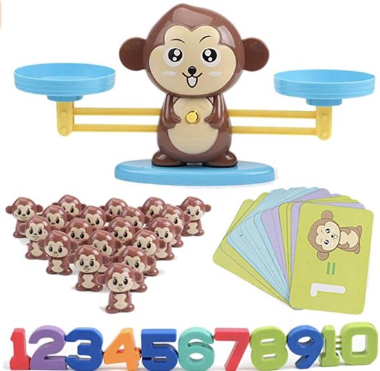 Thumbnail van een extra afbeelding van het spel AdomniaGoods - Speelgoed - Math Monkey - Kinder speelgoed - Rekenspel - Aapje - Vroeg leren rekenen & tellen - educatie - evenwicht -