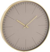 Klok rond met gouden rand 40 cm