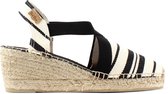 Toni Pons Tarbes ecru zwart espadrilles dames (s) (TARBES cru-negre)