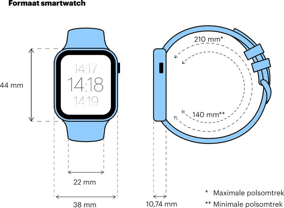 Apple Watch SE - Smartwatch - 44mm - Goudkleurig | bol.com