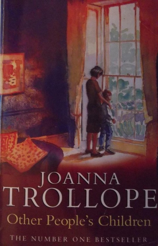 Boek 'Other People's Children' van Joanna Trollope. Een vrouw en een jongen kijken door een raam naar buiten.