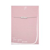 Bracelet Maman avec carte postale - Pour toi Mom - Argent - Acier inoxydable