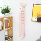 Groeimeter Roze kinderen - Meet knuffel Konijn pluche kinderen 70 cm-130 cm