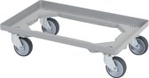 Kunststof dolly - 600x400mm - grijs - Transportwagen