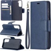 Samsung Galaxy S21 hoesje - Wallet bookcase - Blauw - GSM Hoesje - Telefoonhoesje Geschikt Voor: Samsung Galaxy S21
