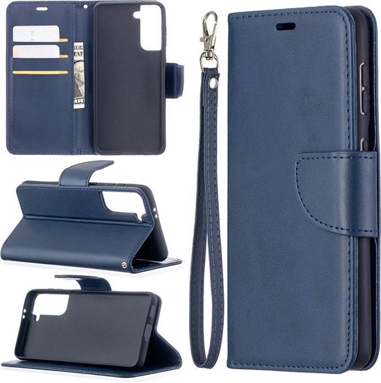 Samsung Galaxy S21 hoesje - Wallet bookcase - Blauw - GSM Hoesje - Telefoonhoesje Geschikt Voor Samsung Galaxy S21
