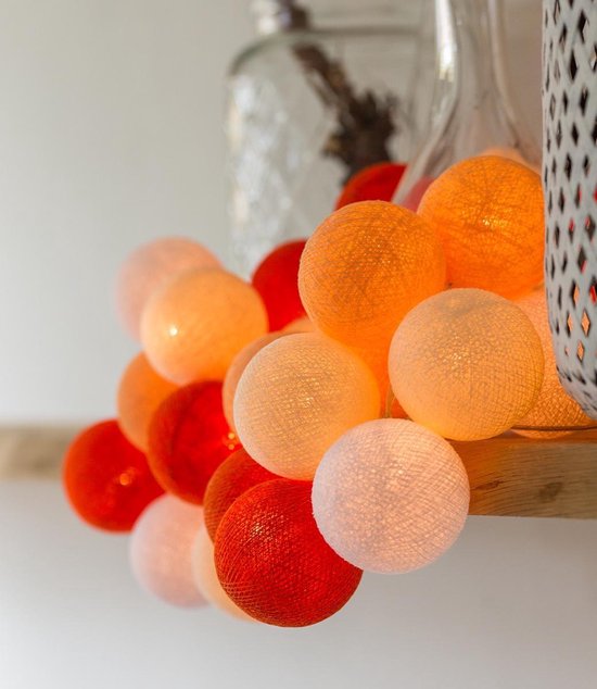 Cotton Ball Lights Regular lichtslinger oranje Orange 50 bol