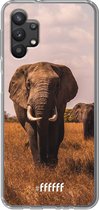 6F hoesje - geschikt voor Samsung Galaxy A32 5G -  Transparant TPU Case - Elephants #ffffff