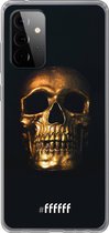 6F hoesje - geschikt voor Samsung Galaxy A72 -  Transparant TPU Case - Gold Skull #ffffff