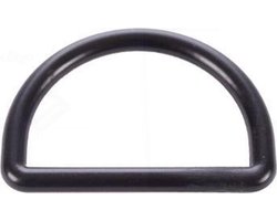 Kunststof D-ring 20 mm zwart - per 10 stuks