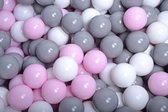 MeowBaby® Ballenbakballen set 200 ballenbak ballen -  Grijs / Pastel Rose / Wit