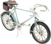 Clayre & Eef Decoratie Fiets 16x4x8 cm Blauw Ijzer Kunststof Decoratief Figuur Decoratieve Accessoires Woonaccessoires