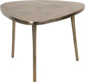 Clayre & Eef Bijzettafel 60*60*42 cm Goudkleurig Aluminium Driehoek Side table Tafeltje