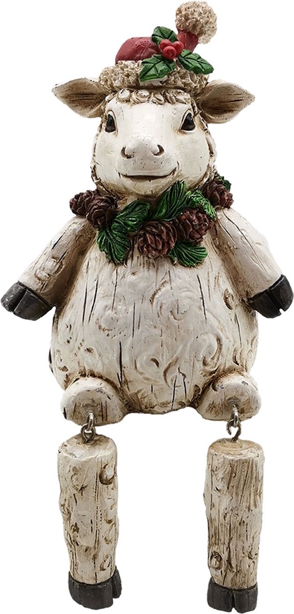 Beeld  Schaap 7*7*10 cm Grijs Kunststof Woonaccessoires beeld decoratie  Decoratieve Accessoires