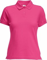 Fruit of the Loom polo lady Fit, Fuchsia maat S