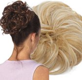 Curly Haar Wrap Extension LichtBlond | Met lichte plukjes | Coupe Soleil