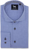 GENTS | Blumfontain Overhemd Heren Volwassenen uni grijsblauw tape Maat M 39/40