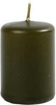 Kaarsen, donkergroen, d: 40 mm, h: 60 mm, 12stuks