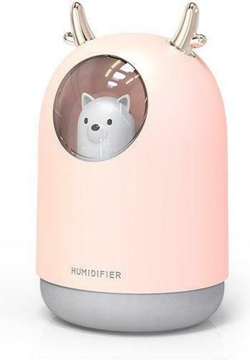 Hummi Roze Care Bear - Geur Verspreider - USB Humidifier - Luchtreiniger - Luchtbevochtiger - Aromatherapie - Diffuser Aromatherapie - Led Verlichting - Diffuser - Diffuser Aroma